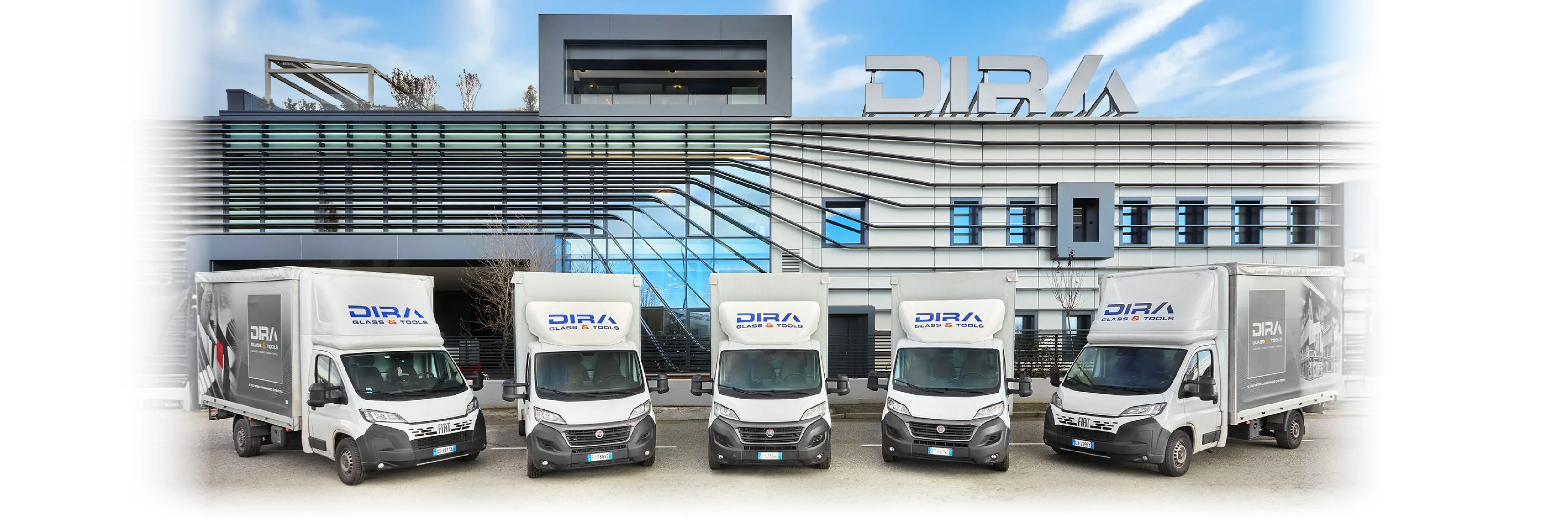DIRA own car glass delivery vans